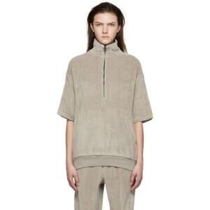 Fear of God Essentials Velour Short Sleeve Top Green Size Small New Y2K